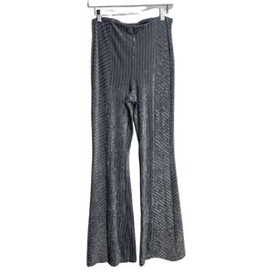 Free People Velvet
Flare Pants
Blue Gray Ribbed High Rise Elastic
Waist M